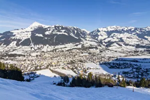 Kitzbuhel panoramic view during winter, Austria, Alps Kitzbuhel panoramic view during winter, Austria, Alps