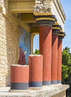 Knossos arechological site in Crete, Greece Knossos arechological site in Crete, Greece