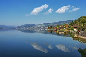 Lake Ageri with Oberageri and Unterageri, Kanton Zug Lake Ageri with Oberageri and Unterageri, Kanton Zug