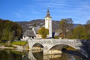 Lake Bohinj & The Church of St. John the Baptist, Triglav National Park, Slovenia Lake Bohinj & The Church of St. John the Baptist, Triglav National Park, Slovenia