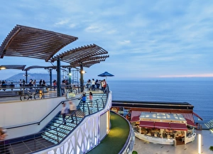 Larcomar Shopping Center Print at Sunset, Lima Peru