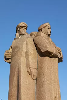 Baltic State Collection: The Latvian Riflemen Monument, Old Town, Riga, Latvia, Northern Europe
