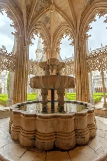 The Lavabo in the Royal Cloister (Claustro Real) of the Batalha Monastery The Lavabo in the Royal Cloister (Claustro Real) of the Batalha Monastery