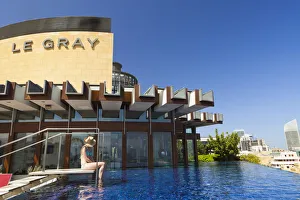 Lebanon, Beirut. The swimming pool at the Le Gray Hotel. MR Lebanon, Beirut. The swimming pool at the Le Gray Hotel. MR