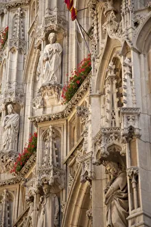Leuven Gallery: Leuven, Belgium. Detail from front of Leuvens mid-15th century town hall