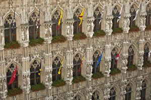 Leuven, Belgium. Detail from Leuvens mid-15th century town hall