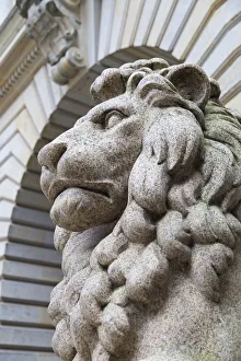 Lion statue of Rathaus (Town Hall), Hamburg, Germany Lion statue of Rathaus (Town Hall), Hamburg, Germany