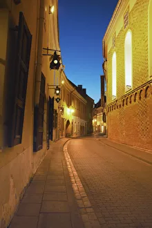 Lithuania, Vilnius, Stikliu Gatve At Dusk Lithuania, Vilnius, Stikliu Gatve At Dusk