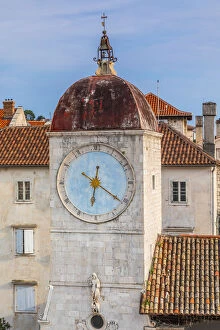 Trogir Gallery: Loggia and Clock Tower, Trogir, Dalmatian Coast, Croatia, Europe