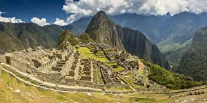 Machu Picchu on mountain in Andes, Cuzco Region, Peru Machu Picchu on mountain in Andes, Cuzco Region, Peru