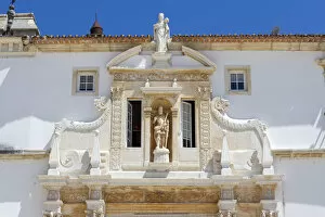Detail of the main palace of University of Coimbra, Coimbra, Coimbra district