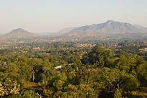 Malawi, Zomba. View over the town of Zomba from the lower slopes of Zomba Plateau Malawi, Zomba. View over the town of Zomba from the lower slopes of Zomba Plateau