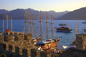 Images Dated 22nd October 2012: Marmaris Castle and Harbour, Marmaris, Datcha Peninsula, Turkey