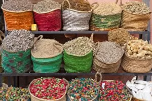 Images Dated 22nd December 2012: Marrakech, Morocco. Spices on sale in the suk