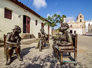 Martha Jimenez Perez Sculptures and Nuestra Senora del Carmen Church, Plaza del Carmen Martha Jimenez Perez Sculptures and Nuestra Senora del Carmen Church, Plaza del Carmen