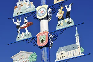 Maypole, Reit im Winkl, Bavaria, Germany Maypole, Reit im Winkl, Bavaria, Germany