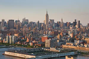 Meatpacking District and Empire State Building, (Pier 40 and Hudson River infront) Meatpacking District and Empire State Building, (Pier 40 and Hudson River infront)