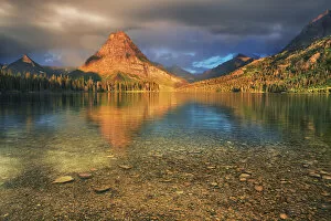 Glacier National Park Gallery: Two Medicine Lake with Sinopah Mountain - USA, Montana, Glacier National Park