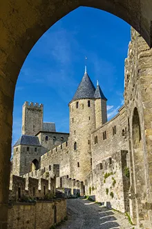The medieval fortified city, Carcassonne, Languedoc-Roussillon, France The medieval fortified city, Carcassonne, Languedoc-Roussillon, France