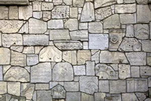Memorial Wall Constructed from Old Jewish Gravestones, Remuh Synagogue Cemetery, Kazimierz Memorial Wall Constructed from Old Jewish Gravestones, Remuh Synagogue Cemetery, Kazimierz