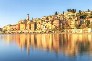 Menton at sunrise Europe, France, Provence, , Menton Menton at sunrise Europe, France, Provence, , Menton