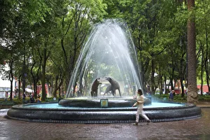 Mexico, Mexico City, Coyoacan, Place of Coyotes, Historic Neighborhood, Plaza del Mexico, Mexico City, Coyoacan, Place of Coyotes, Historic Neighborhood, Plaza del