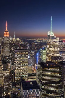 Midtown Manhattan skyline at night, New York, USA Midtown Manhattan skyline at night, New York, USA