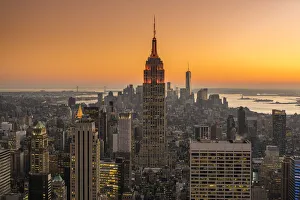 Midtown Manhattan skyline at sunset, New York, USA Midtown Manhattan skyline at sunset, New York, USA