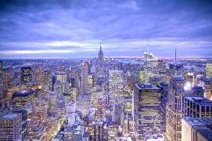 Midtown skyline with Empire State Building from the Rockefeller Center, Manhattan Midtown skyline with Empire State Building from the Rockefeller Center, Manhattan