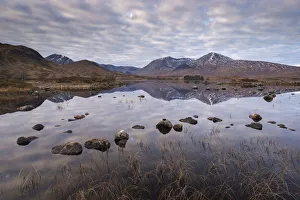 Mirror like reflections on Lochan na h-achlaise on Rannoch Moor, Scotland. Winter Mirror like reflections on Lochan na h-achlaise on Rannoch Moor, Scotland. Winter