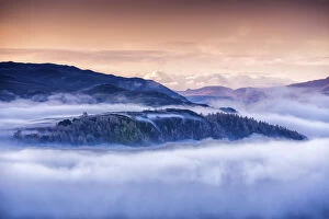 Images Dated 4th November 2014: Mist Around Grand Fell, Lake District National Park, Cumbria, England