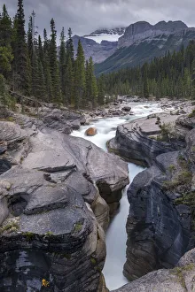 Mistaya Canyon in the Canadian Rockies, Banff National Park, Alberta, Canada. Autumn Mistaya Canyon in the Canadian Rockies, Banff National Park, Alberta, Canada. Autumn