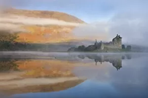 Images Dated 12th October 2010: A misty morning beside Loch Awe with views to Kilchurn Castle, Argyll & Bute, Scotland