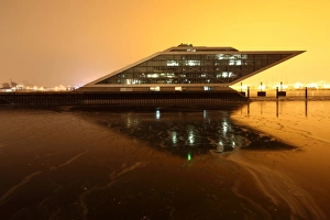 A modern office building in Hamburg on the River Elbe, Germany A modern office building in Hamburg on the River Elbe, Germany
