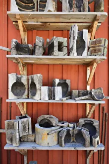 Molds for the traditional glass-blowing workshop at Skansen. Stockholm, Sweden Molds for the traditional glass-blowing workshop at Skansen. Stockholm, Sweden