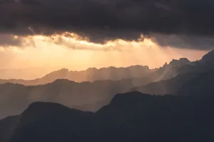 Monte Croce sunset over the Italian alps Monte Croce sunset over the Italian alps