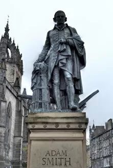 Monument to Adam Smith, Edinburgh, Scotland, UK