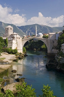 Mostar & old Bridge over the Neretva river, Bosnia and Herzegovina Mostar & old Bridge over the Neretva river, Bosnia and Herzegovina