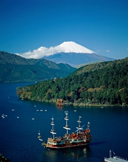 Mount Fuji & Lake Ashi, Hakone, Honshu, Japan Mount Fuji & Lake Ashi, Hakone, Honshu, Japan