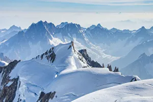 Mount Maudit and others 4000 peak of Blanc group, by aerial view over Mont Banc summit Mount Maudit and others 4000 peak of Blanc group, by aerial view over Mont Banc summit