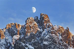 Mountain impression Cadini di Misurina and moon - Italy, Veneto, Belluno Mountain impression Cadini di Misurina and moon - Italy, Veneto, Belluno