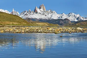 Mountain impression reflection Fitzroy Mountains - Argentina, Santa Cruz, Los Glaciares Mountain impression reflection Fitzroy Mountains - Argentina, Santa Cruz, Los Glaciares