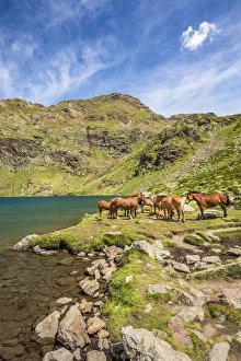 Mountain lake, Estanys de Tristaina, Arcalis, Andorra Mountain lake, Estanys de Tristaina, Arcalis, Andorra