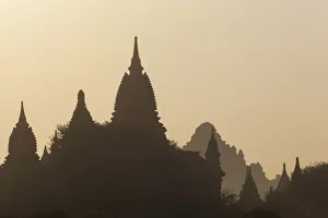 Myanmar (Burma), Bagan, Ancient Ruins at Dawn Myanmar (Burma), Bagan, Ancient Ruins at Dawn