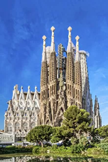 Nativity facade, Sagrada Familia basilica church, Barcelona, Catalonia, Spain