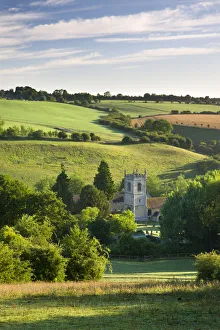 Naunton church, nestled in the beautiful rolling Cotswolds countryside, Gloucestershire Naunton church, nestled in the beautiful rolling Cotswolds countryside, Gloucestershire