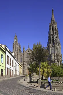 Neo Gothic Modernist Style Church of San Juan Bautista, Arucas, Gran Canaria, Canary Neo Gothic Modernist Style Church of San Juan Bautista, Arucas, Gran Canaria, Canary