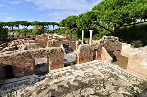 Neptune Baths of Ostia Antica at the mouth of the River Tiber, Ostia, Rome, Italy Neptune Baths of Ostia Antica at the mouth of the River Tiber, Ostia, Rome, Italy
