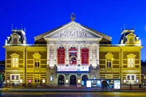Netherlands, North Holland, Amsterdam. Het Concertgebouw concert hall on Museumplein Netherlands, North Holland, Amsterdam. Het Concertgebouw concert hall on Museumplein
