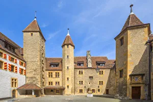 Neuenburg castle, Neuenburg, Canton Neuenburg, Switzerland Neuenburg castle, Neuenburg, Canton Neuenburg, Switzerland
